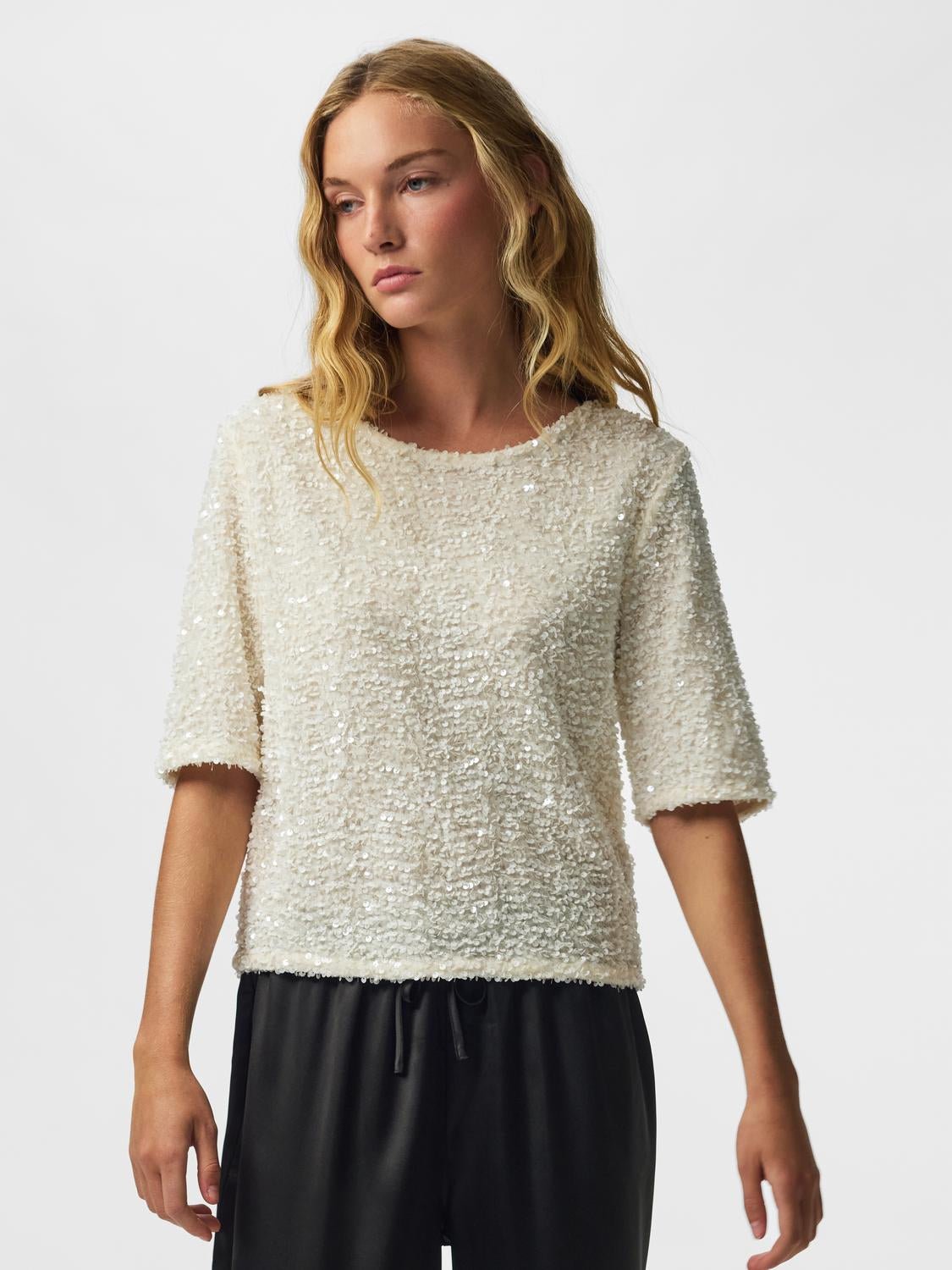 PCKAMMY Top - Cloud Dancer - VERO MODA & VILA Bergvik